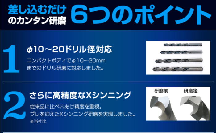 ニシガキ ドリ研X20(10～20mm鉄工ドリル研磨機）：N-896＜ニシガキ工業